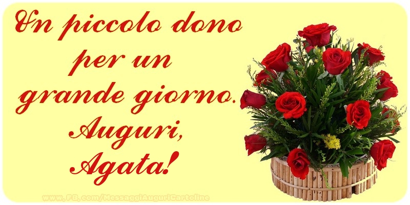 Un Piccolo Dono Per Un Grande Giorno Auguri Agata Cartoline Di Auguri Con Nome Agata Cartolineconnomi Com