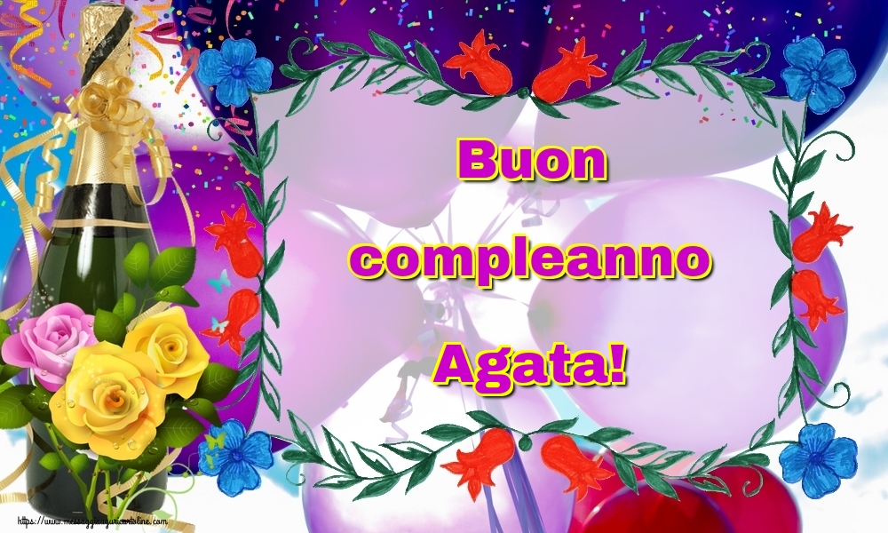 Cartoline Con Nome Agata Di Auguri Cartolineconnomi Com