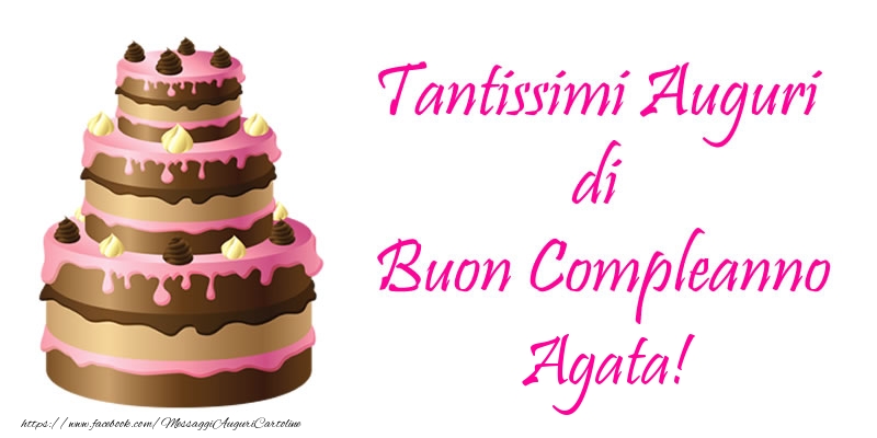 Torta Tantissimi Auguri Di Buon Compleanno Agata Cartoline Di Compleanno Con Nome Agata Cartolineconnomi Com