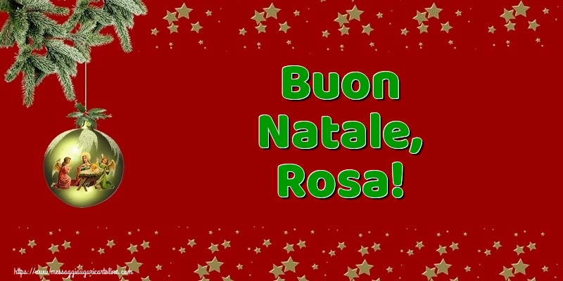 Buon Natale Rosa.Cartoline Con Nome Rosa Di Natale Cartolineconnomi Com
