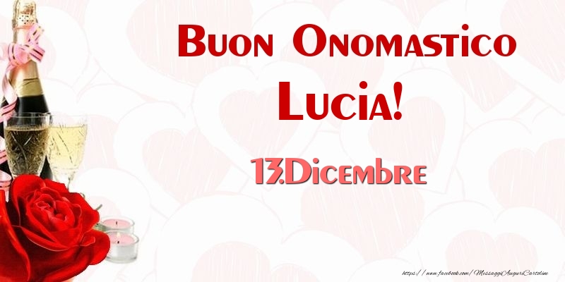 Buon Onomastico Lucia 13 Dicembre Cartoline Di Onomastico Con Nome Lucia Cartolineconnomi Com