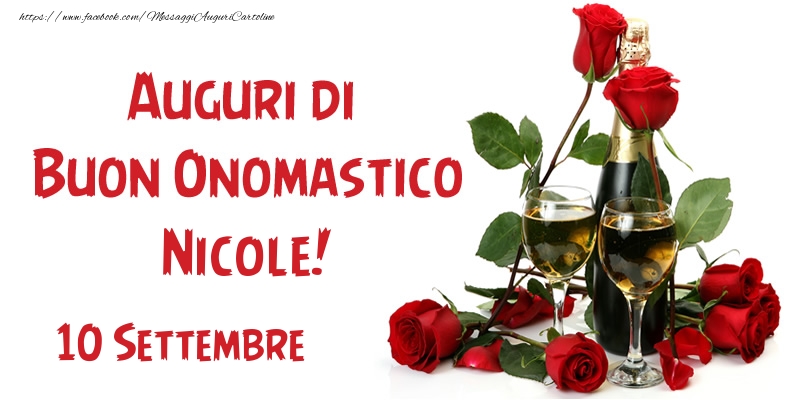 10 Settembre Auguri Di Buon Onomastico Nicole Cartoline Di Onomastico Con Nome Nicole Cartolineconnomi Com