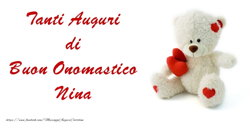 Tanti Auguri Di Buon Onomastico Nina Cartoline Di Onomastico Con Nome Nina Cartolineconnomi Com