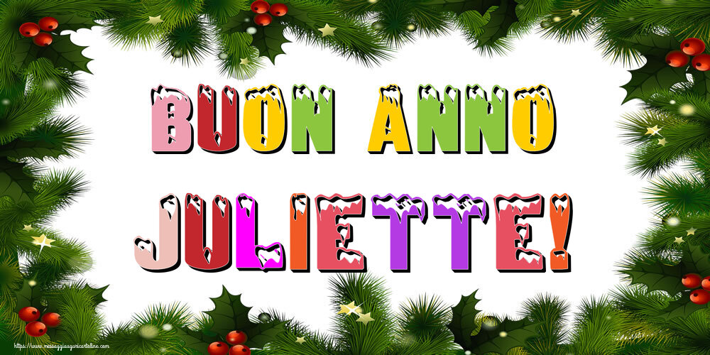 Cartoline di buon anno | Buon Anno Juliette!