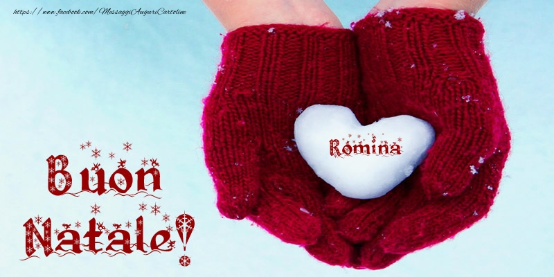 Cartoline di natale | Il nome Romina nel cuore! Buon Natale!